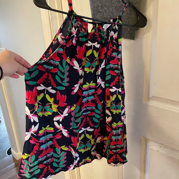 Dragonfly Floral Sleeveless Top XL - Picture 2 of 4